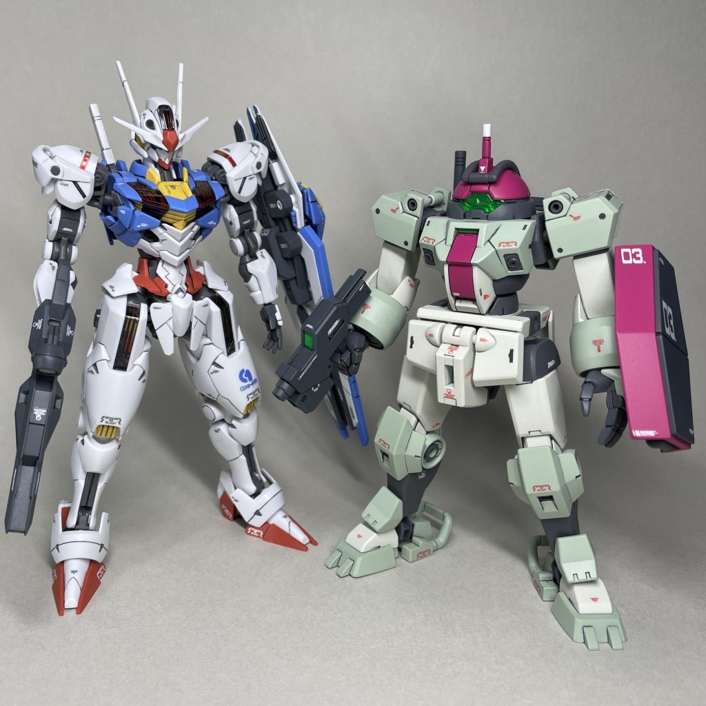 エアリアルと並べて まえ 高さが頭ひとつ分くらい違います。