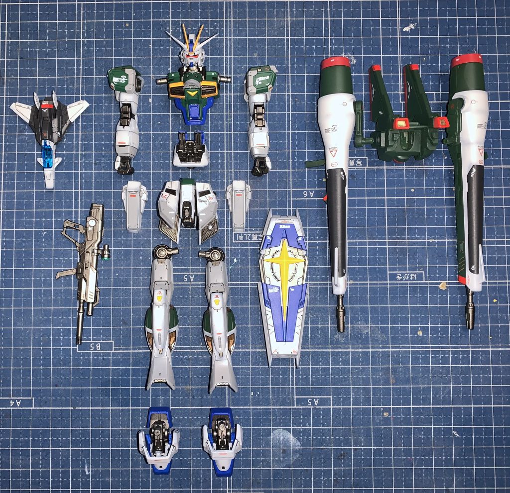 ブラストインパルス（RGインパルス+HGブラストシルエット）トップコート完了組立前