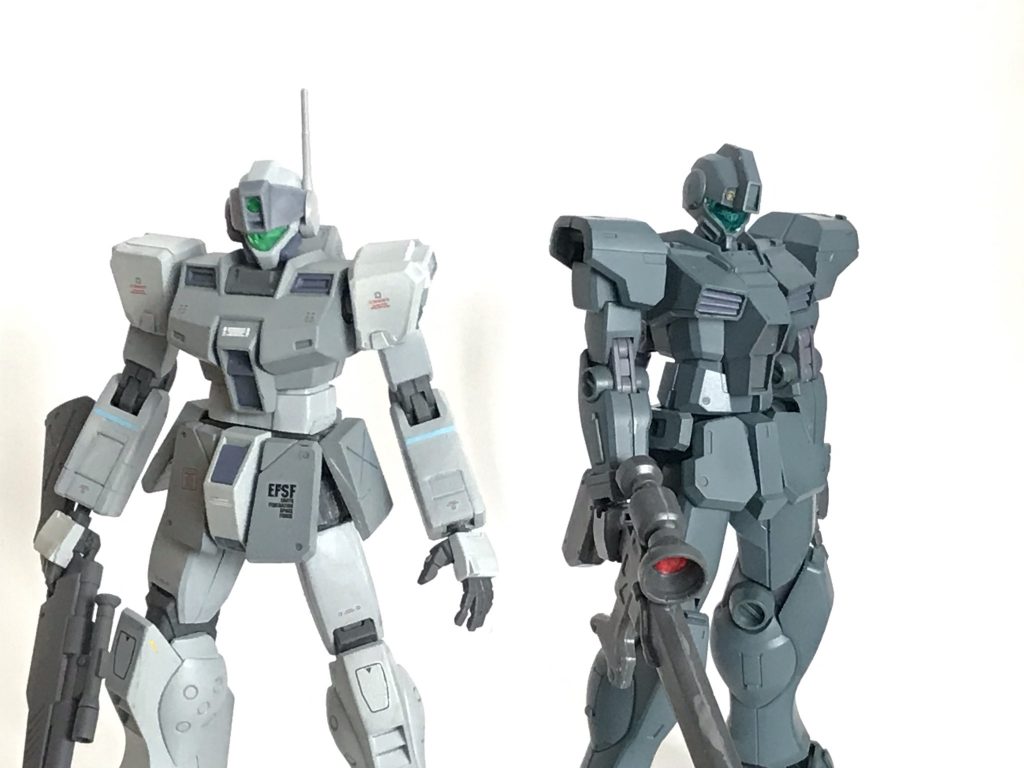 ＧＭＧＭにライフル持たせてスナイパーにしたんですが、スナイパー2をならべたとき、フォルムや色など違和感凄かったのが改造のキッカケになってます