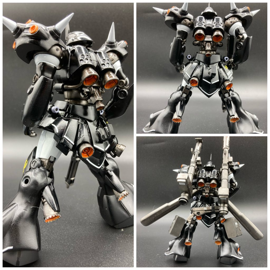 背面から!!これが凄くお気に入りです!!ティターニアぽくもありオリジナリティを出して制作しました!レアキットをふんだんに使った機体になってます!