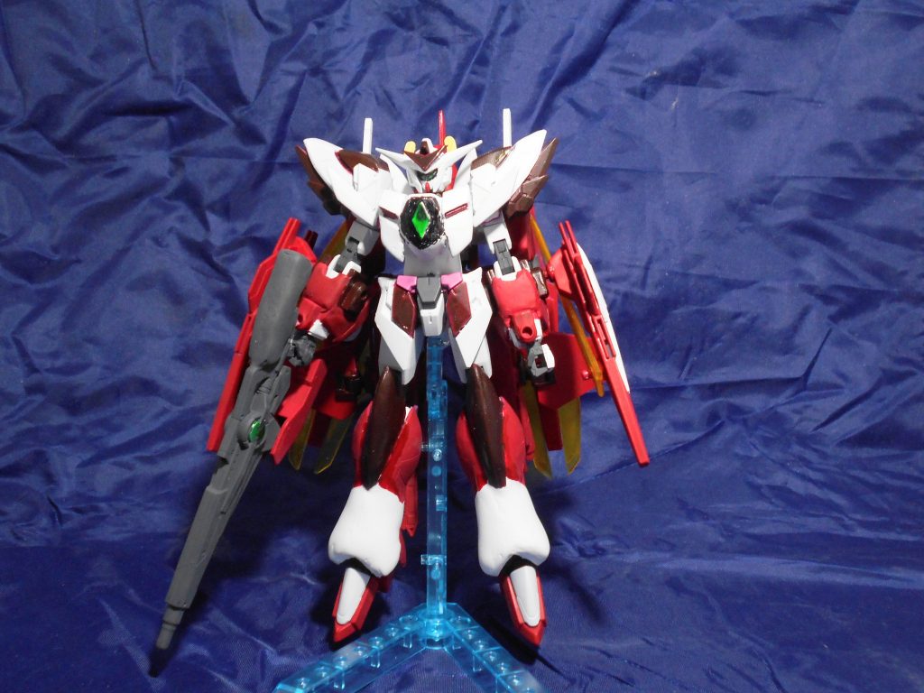 ダブルオーライザー、ガデラーザ、サキブレのイメージ、さらに舞台に出たタイプエクシア達のアイデアを使いました。コアガンダムはアルスではなく通常のを使いました。