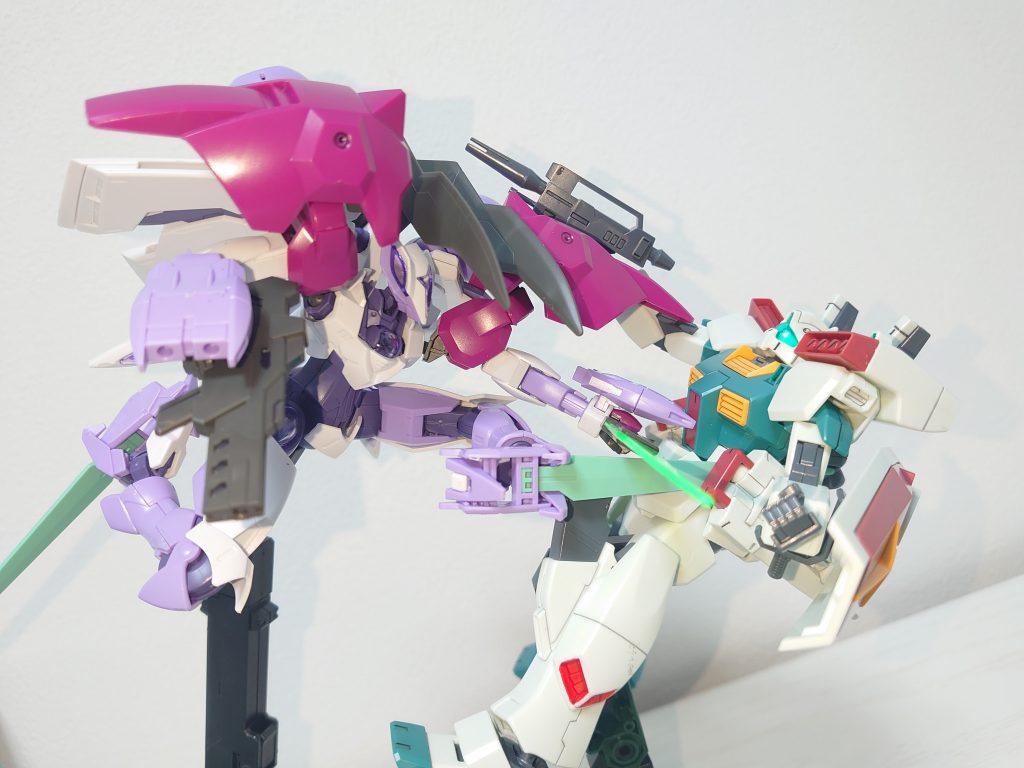 水星の機体がディランザとベギルベウ以外にいなかったので敵役としてジムIIIを抜擢しました！