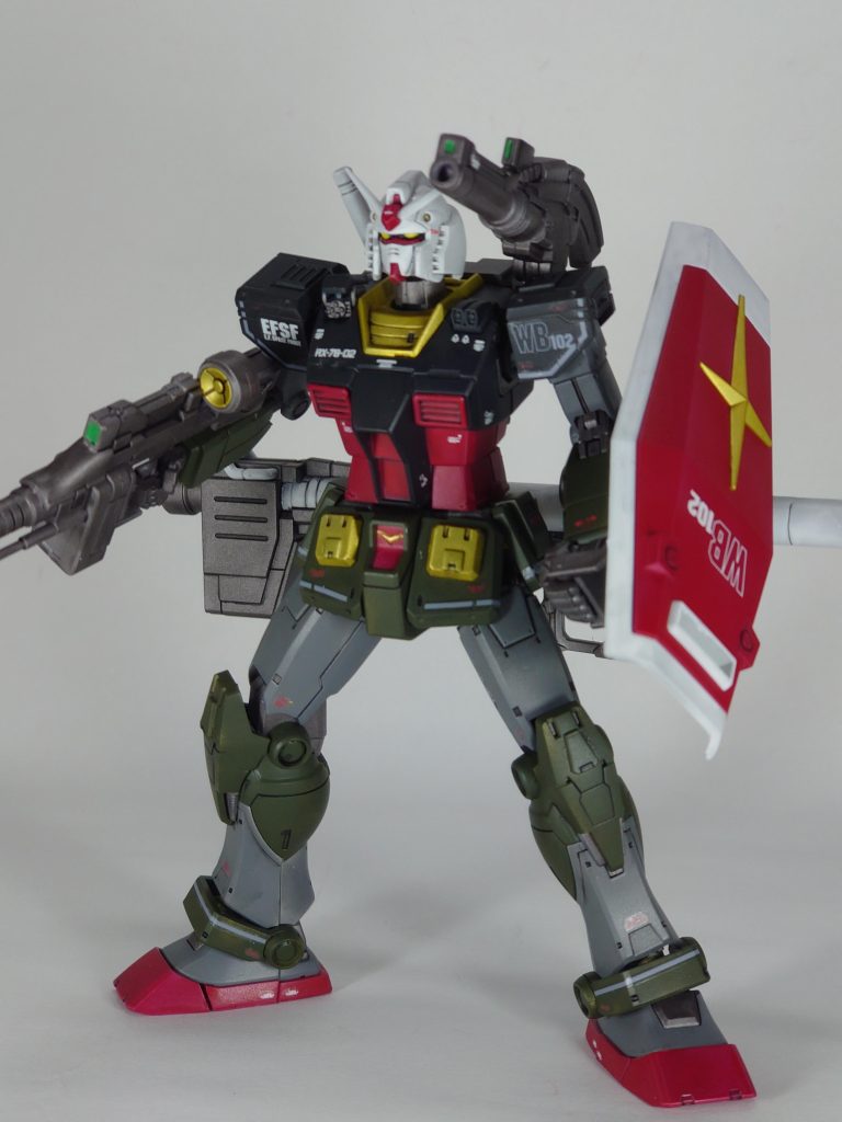 キャノン発射のポーズこういう泥臭い感じも絵になるのがファーストガンダムの魅力かと思います。最後までご覧いただき、ありがとうございました!!