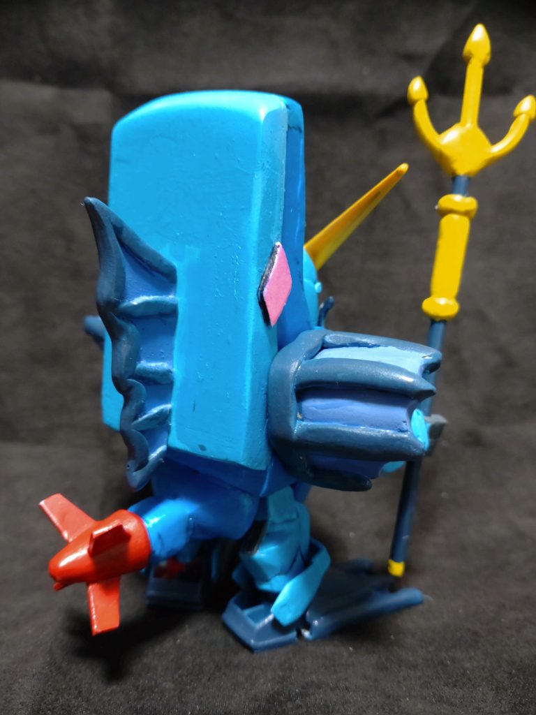 背中はプラ板の積層で。ガリガリ君ソーダ味みたい（笑）稼働はほぼ固定です。