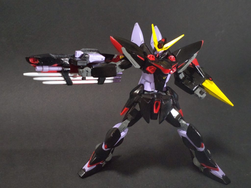 ブラックはミラージュコロイドを使うイメージでグロス仕上げにしてみました。異質な機体ですし、他の3機といい区別になったのではないでしょうか。