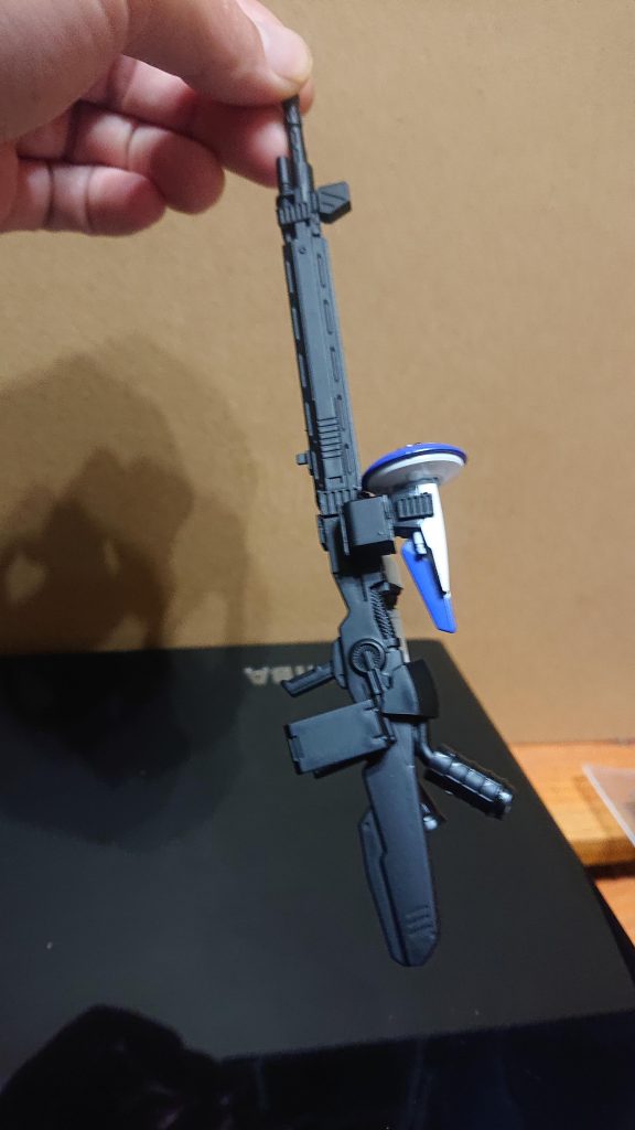 hgのoriginザクのライフルとEX-Sのスマートガンを繋げた連射式スマートガン。