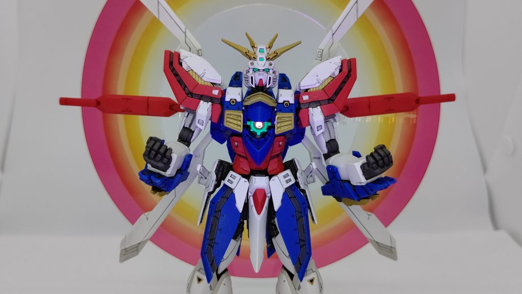 ハイパーモード!RGの追加ギミック、肩装甲の開閉は個人的にとても好きです。もう1個手に入ったら全部金色にしたさあります。