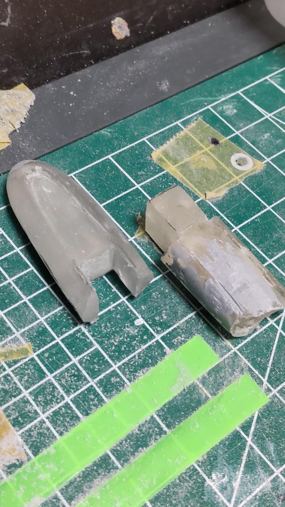 歯ブラシの柄をおゆまるで複製して耳を作ります