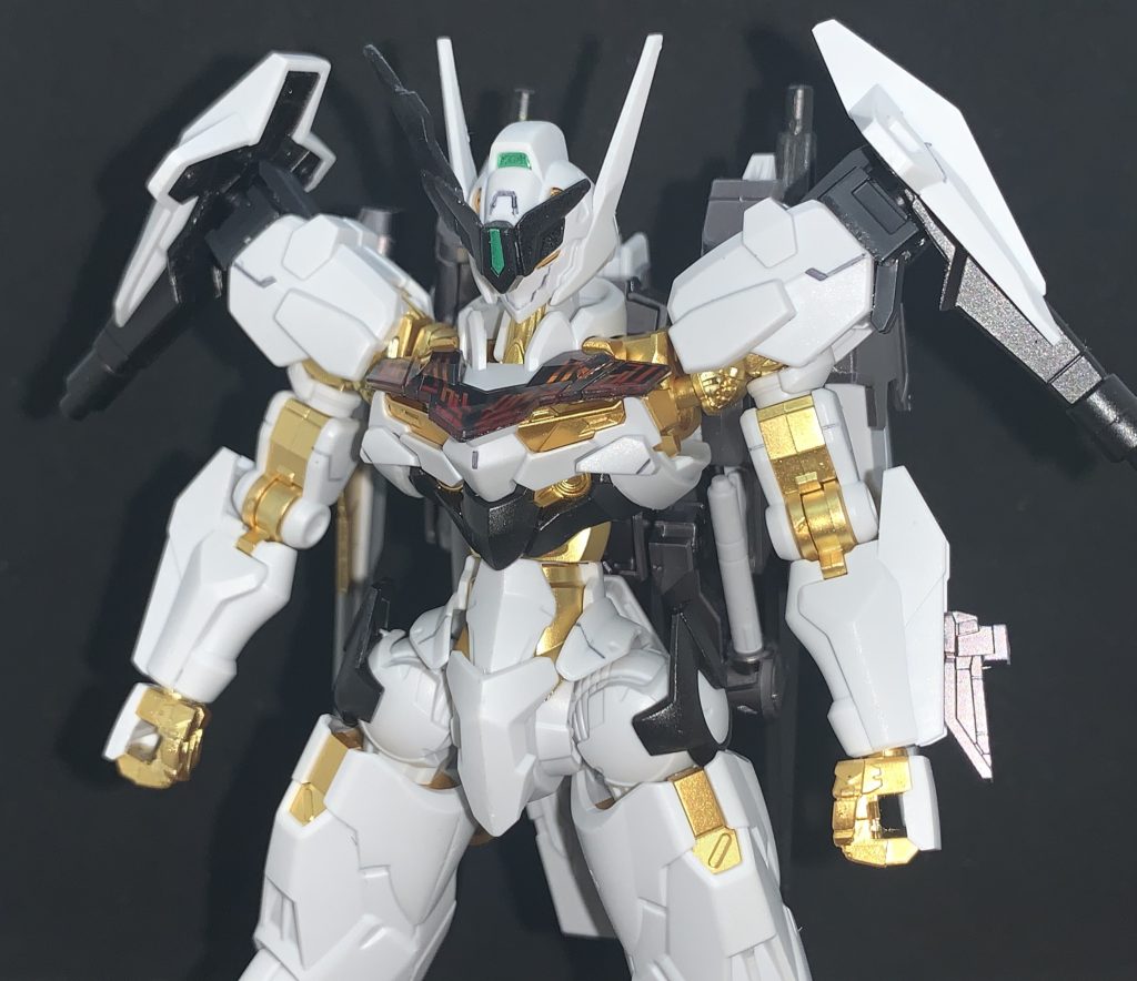 実は黒部分にもちょろっとメタルブラックを混ぜていたりします。バックパックのガンメタと合わさって良い感じに金属感が出せたかなと思っていたり。