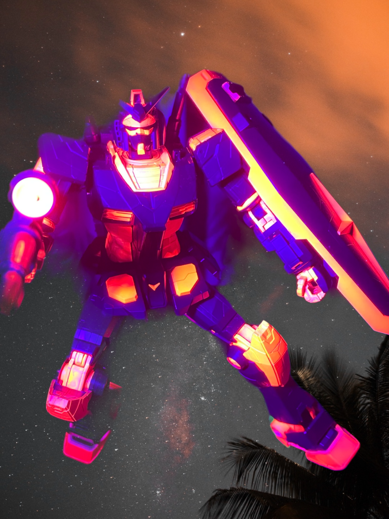 LEDブラックライトを照射。