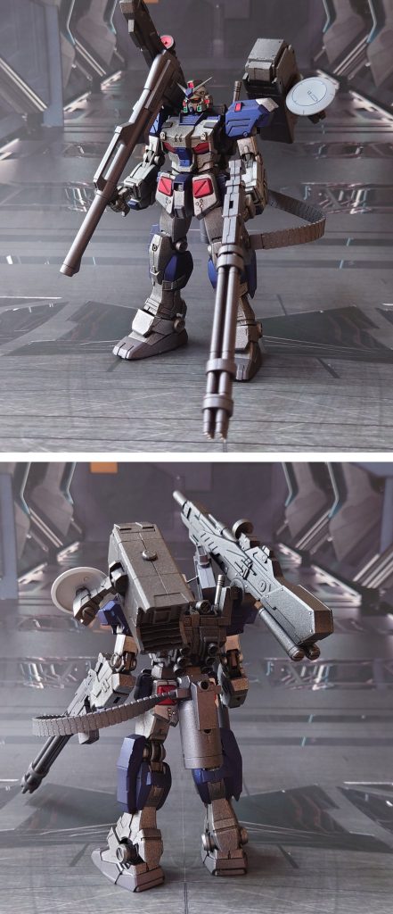 大気圏内向け装備で前後ろ。30MMのガトリングユニット一式を使用しています。