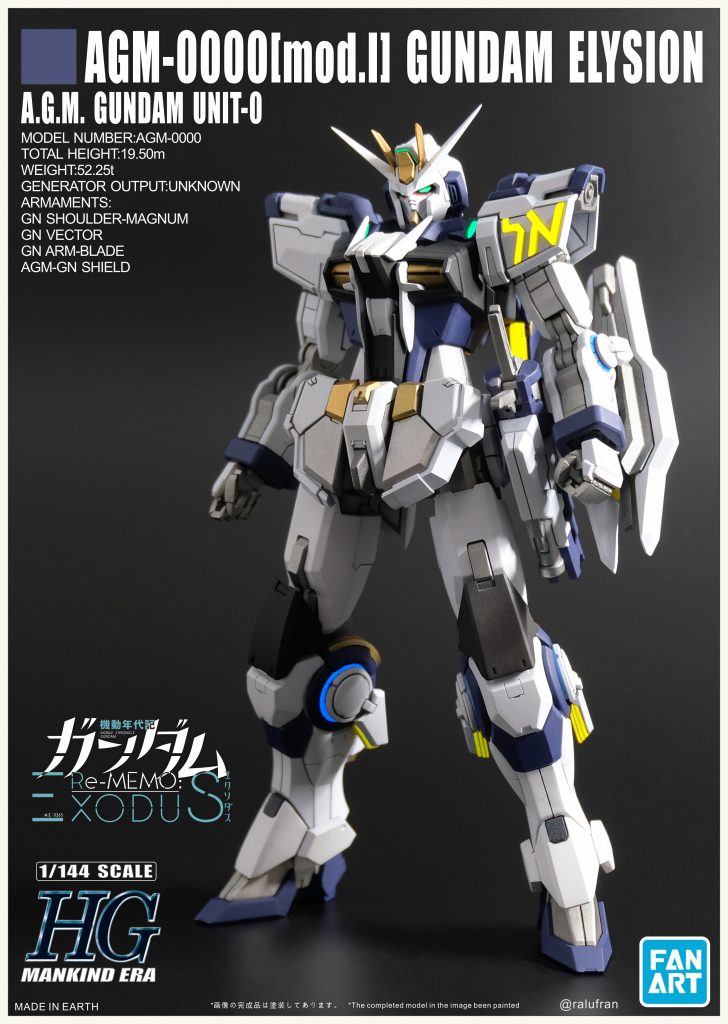 架空ガンプラ #1 「ガンダム・エリシオン」(フルスクラッチ)–2枚目/制作者:@RalufRan_土豆