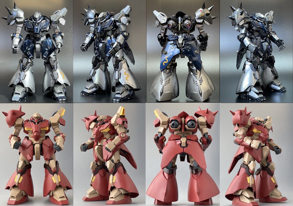 before 　after     パチ組の右肩スパイク逆についてますね^^