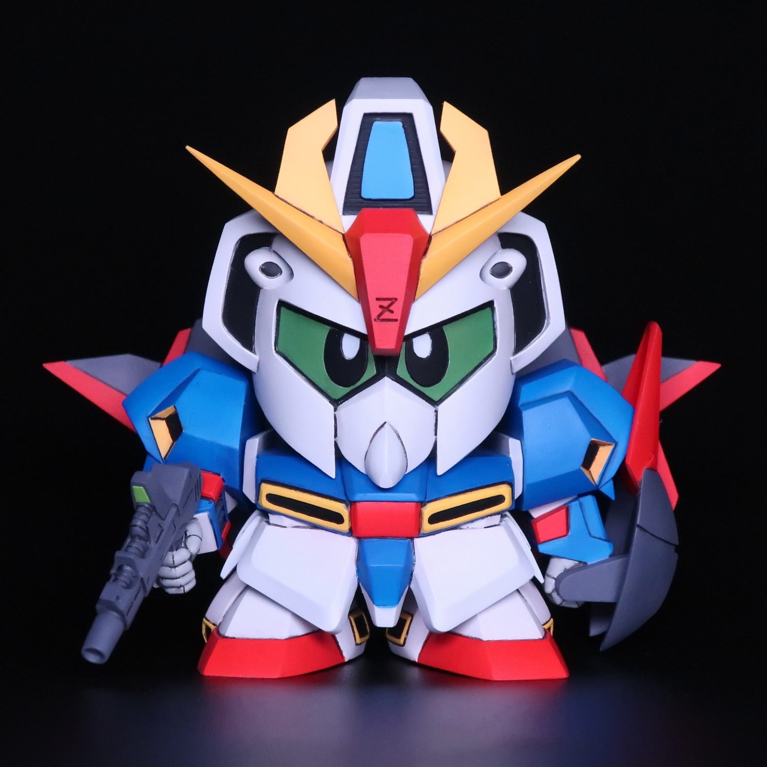 SD Zガンダム (元祖SDガンダム箱絵風)｜minami CTさんのガンプラ作品