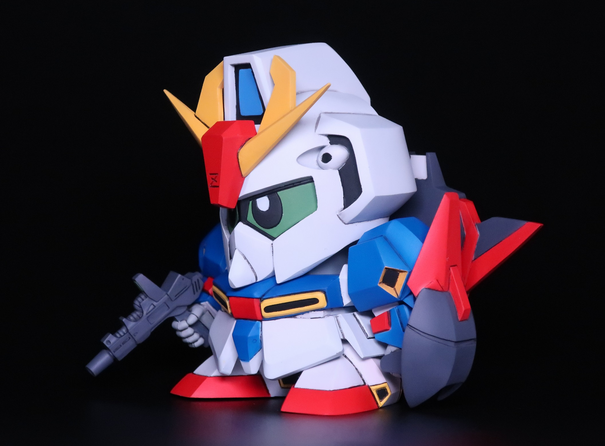 SD Zガンダム (元祖SDガンダム箱絵風)｜minami CTさんのガンプラ作品