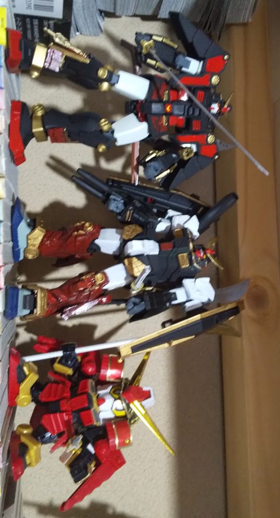 過去作の、烈火武者頑駄無と、レジェンドBB武者頑駄無と