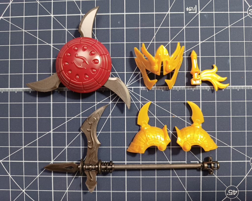 刃物とかトゲはランナーをつないで尖らせました。