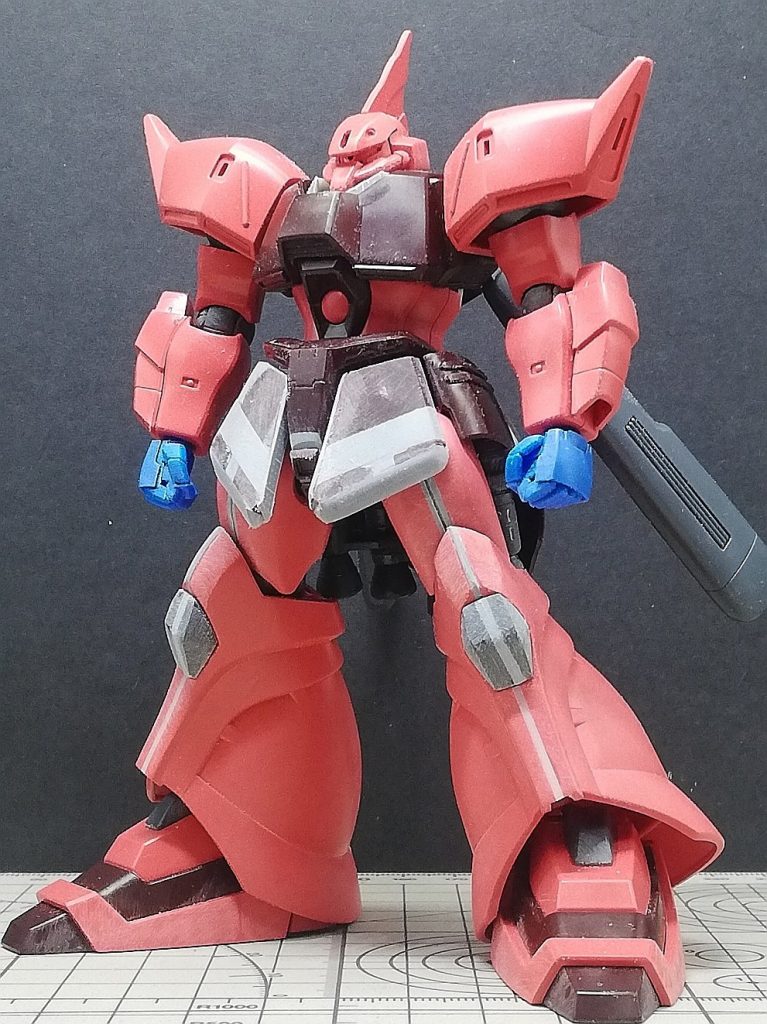 下半身のボリュームアップ。フロントスカート延長。太ももで2ミリスネで1ミリ幅増ししてます。