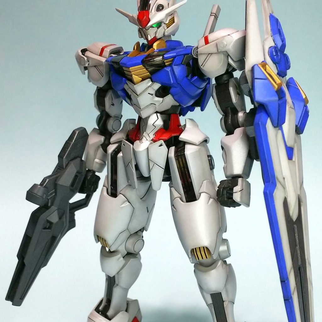 ガンプラ4点セット(エアリアル、クアンタRG、ストフリHG、あばたーふみ
