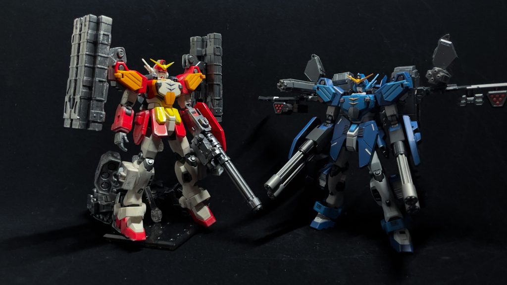 ヘビーアームズ(TV)イーゲル装備と並べて。