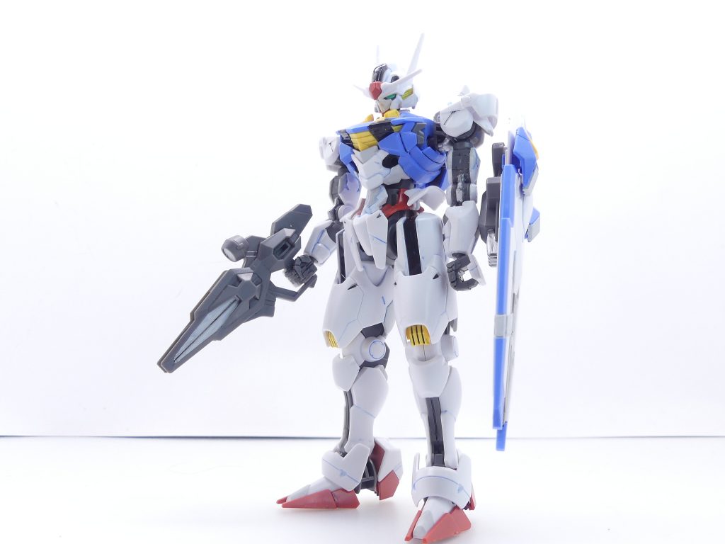 今回はタイミングがタイミングだったので・・・9話で披露されたパーメットが青い方のエアリアルを再現すべく、シェルユニットは塗装で済まされることになり結局どちらも使いませんでした。ごめんねエアリアル。今回も塗装はシタデルの部分塗装。ちょこちょこと色を増やしています。