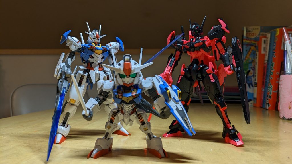 更にSDエアリアルも🤣全部ムスメ作成、イジったのオヤジです笑