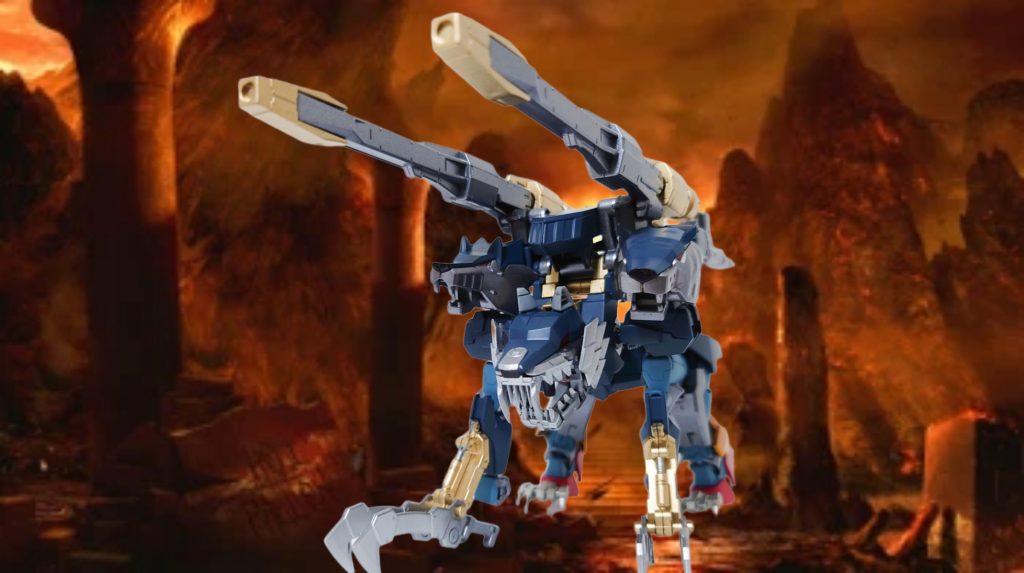 ナベリウスのビーストモード。ナベリウスの別名は「ケルベロス」。ギリシャ神話の地獄の番犬ケルベロスと同一視されることもあると言うことで、三つ首の魔獣を再現しました。