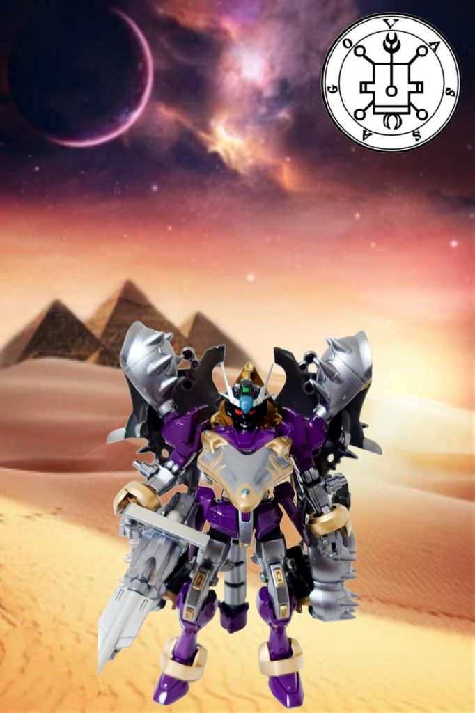 ガンダムフレーム72体のうち3番目の機体「闇に蠢く魔蠍ヴァサゴ」悪魔ヴァサゴは、詳しい姿が不明の悪魔ということで、思いっきりオリジナルの姿にしました。ヴァサゴといえば、ガンダムXのガンダムヴァサーゴの印象が強かったのですが、なるべく似せないように作成するの苦労しました。シリーズの中でも1番毒々しい感じに仕上げたく、可変機体でサソリに変形するようにしました。異形のケモノ14「闇に蠢く魔蠍ヴァサゴ」|パイナップル少佐さんのガンプラ作品|GUNSTA(ガンスタ) (gumpla.jp)