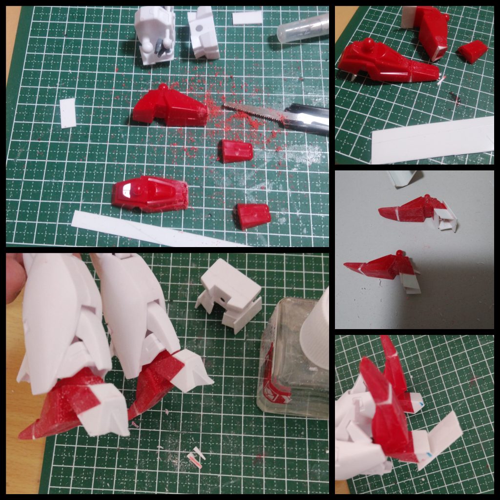 カカトのかさ上げ加工。少しは立体的になったかと。