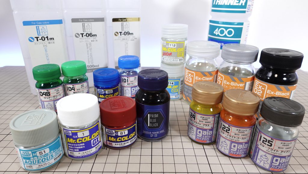 作成時の写真 その6塗装に使用した塗料はこのあたりになりますツールクリーナーめっちゃ使いますよね・・・