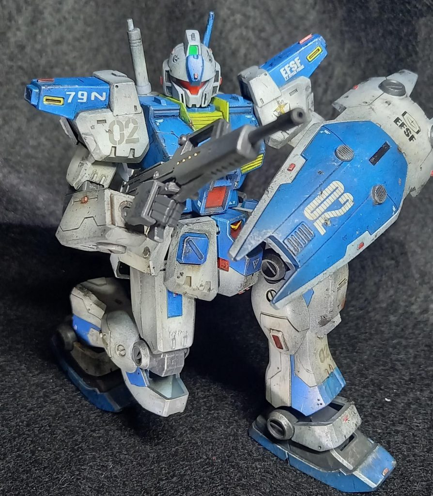 HG　ジムカスタム　瀧川カラー汚し塗装–3枚目/制作者：@feiru777