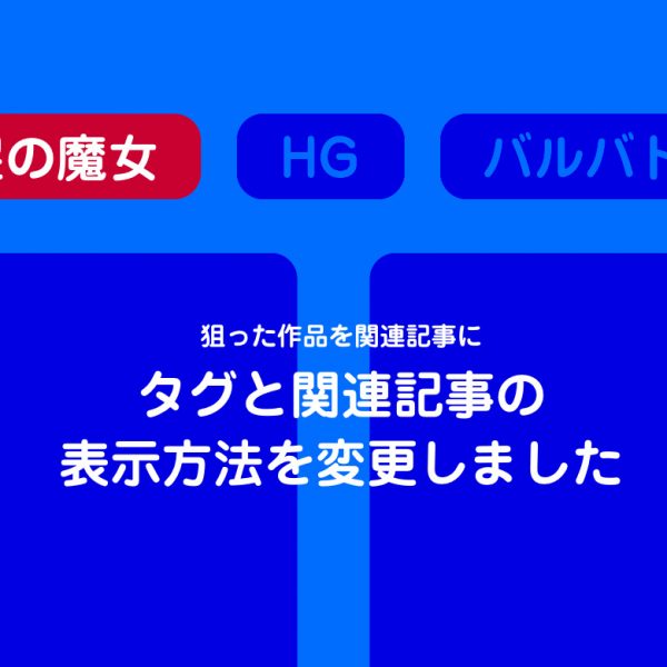 タグと関連記事の表示方法を変更しました