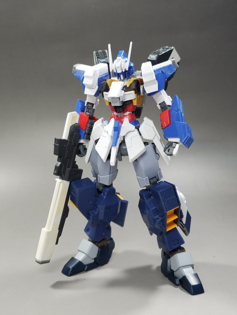 胴体と太ももににディナイアル、頭と両肩にEZ-SR、腕にライトニングΖ、両足にヘイズルを使用。