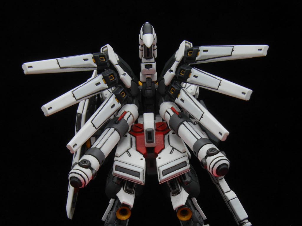 プロペラントタンクの先のバーニアはカットして、ふくらはぎのバーニアとして利用しました。