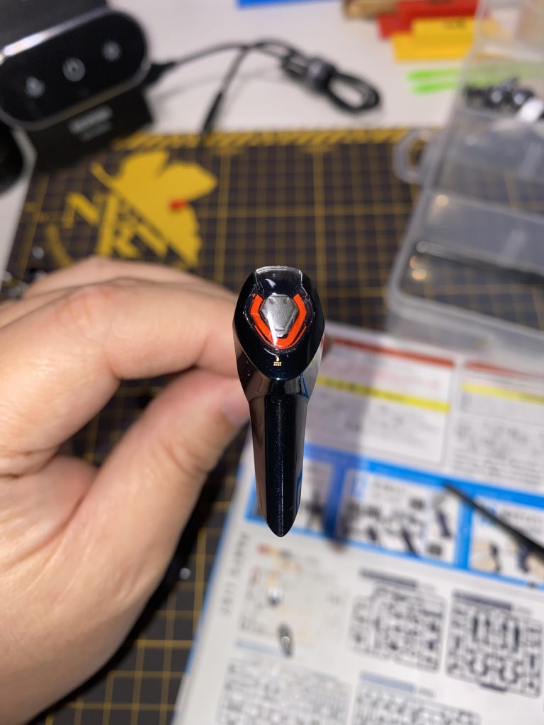 塗装③ ガイア プリズムブルーブラック塗装④ クレオス  スーパークリアⅢ