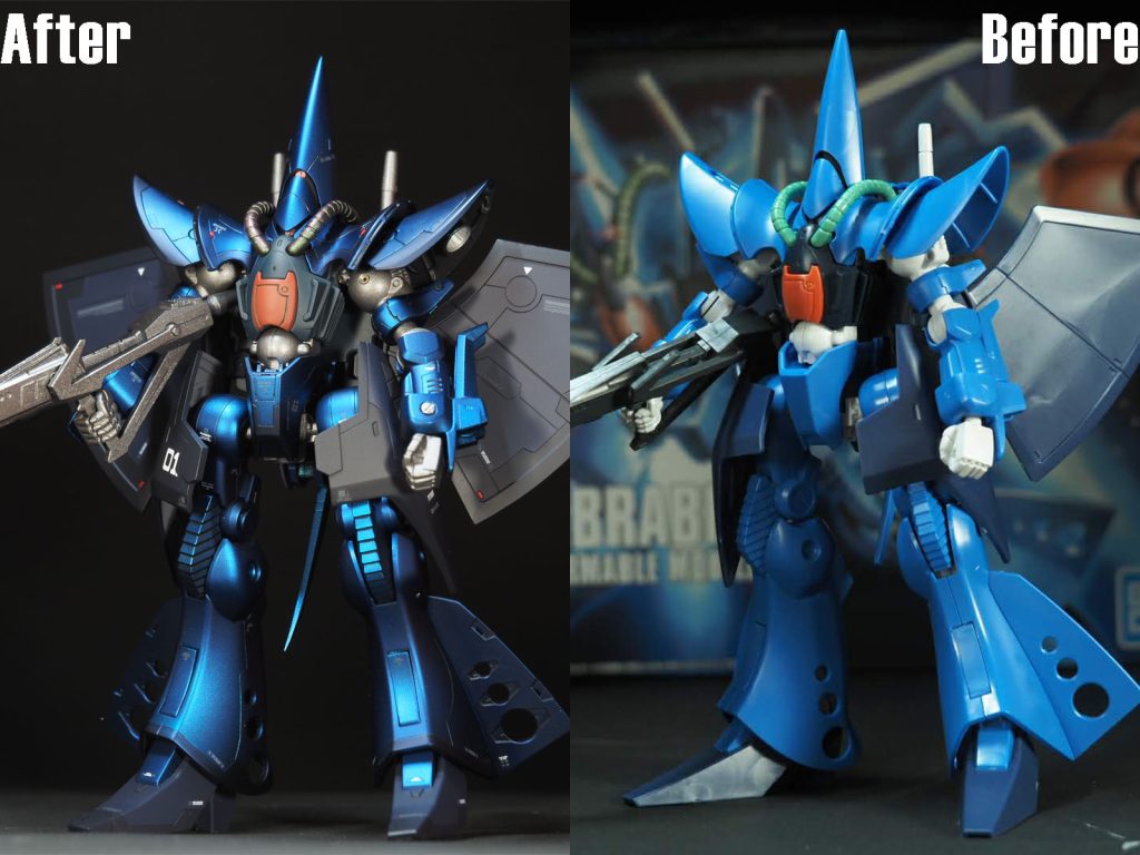 素組と完成品の比較。