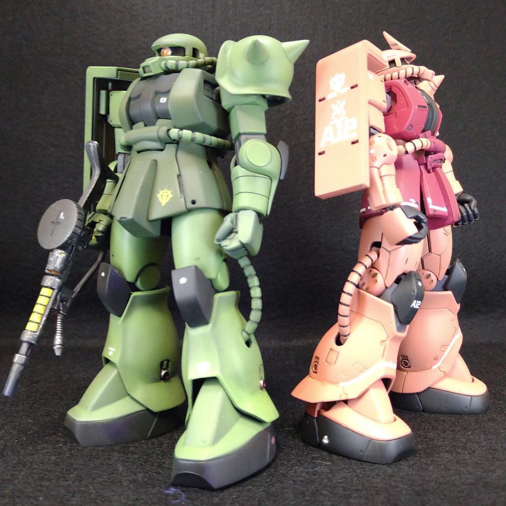 ザクは何体でも作りたいですね次はリバイブ版が買えれば小隊結成できますね!