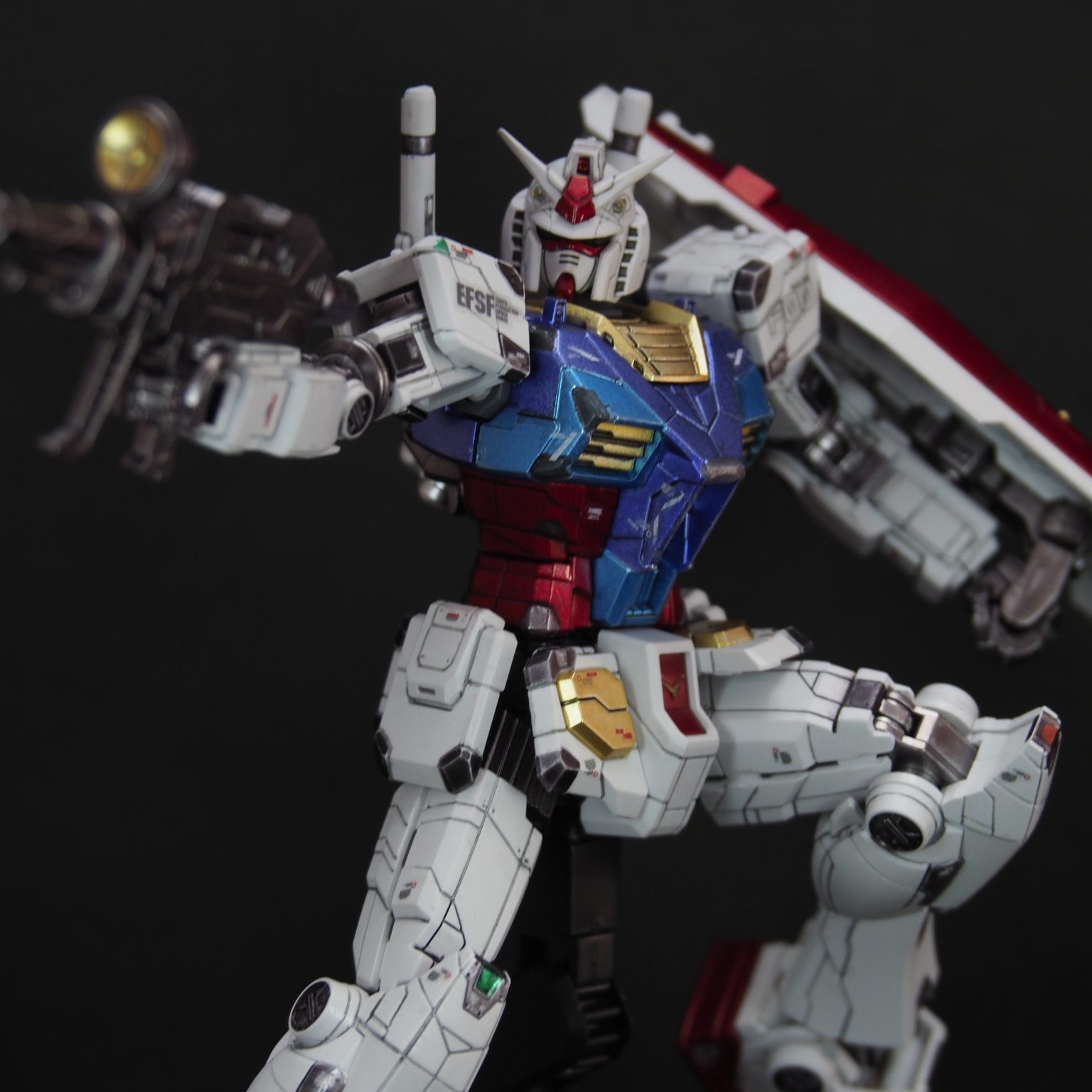 男の子向けプレゼント集結 1/144 RX-78f00 HGUC ガンダム塗装完成品 