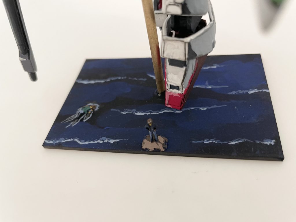 足もとにはヒイロを2人。1/144フィギュアはEW版しか手持ちがなかった。