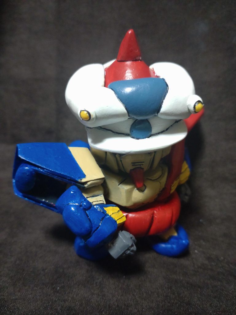 おまけ。「ぬ…抜けない!」のシーン。ポーズはあまりつけられません(泣)ビームクローも再現したかったな。