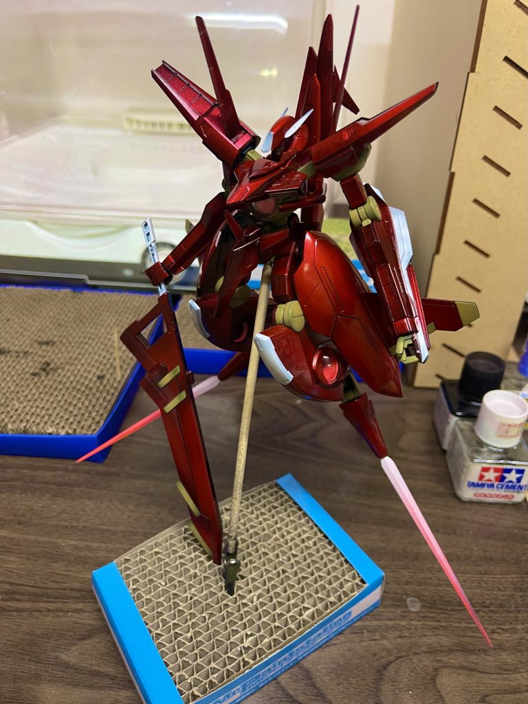 クリアコート前です馴染んでなかったのかクリアかけて全体の塗装がだいぶ溶けてしまいました🫠