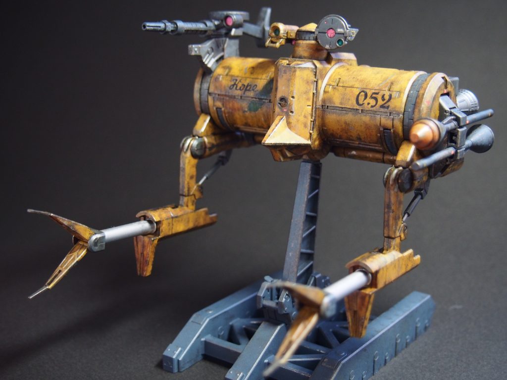 らいだ~Joe 氏のランナーごと塗装ؚ。汚しながら組立お手軽汚しを一部踏襲して作成しています。