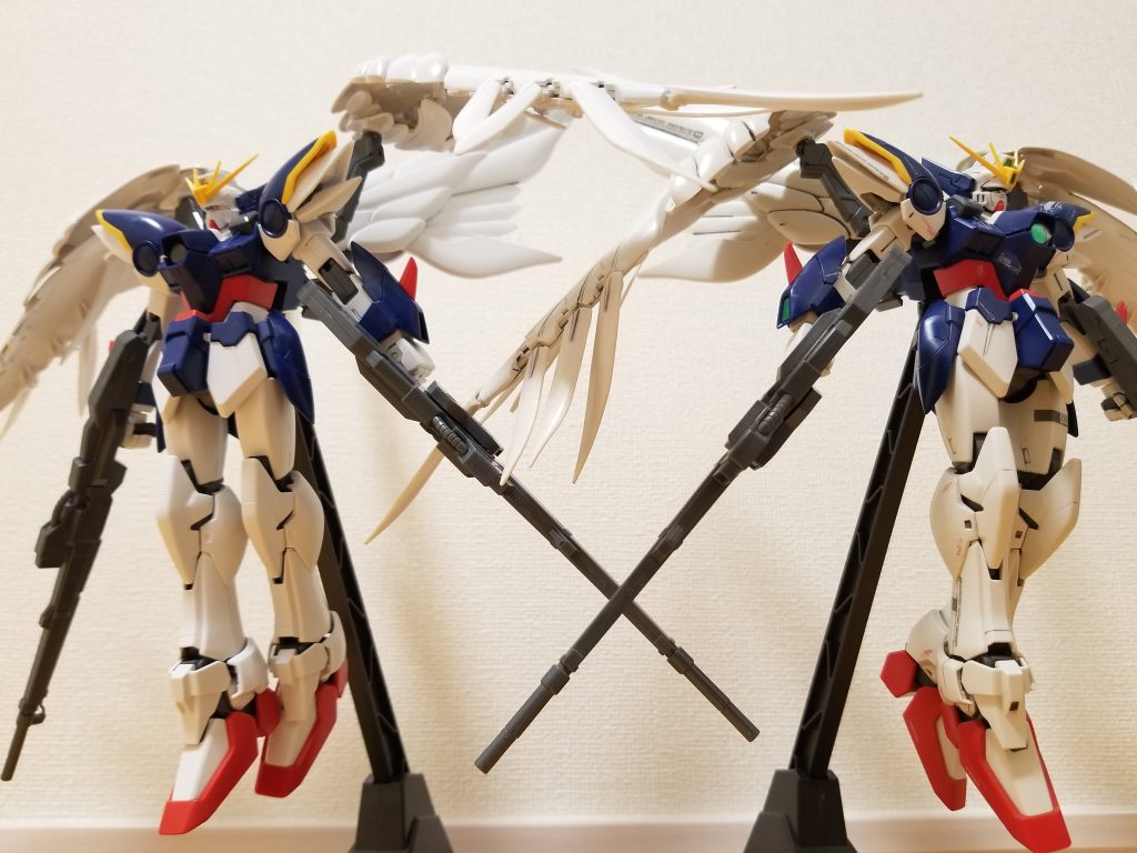 すべてはここから始まりました右が10数年前に素組みしたもの左が去年頂いたもの