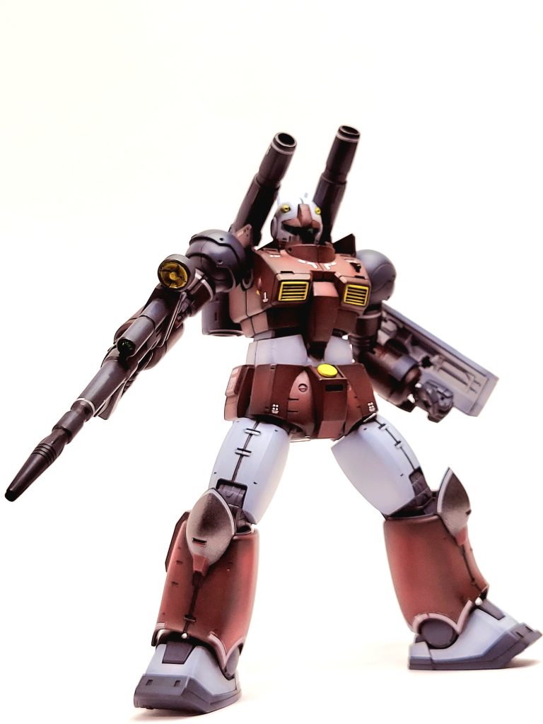 オリジンガンキャノン最初期型をドアンに出ていた感じにしようと思って作り始めて断念してこの形に収まりましたが！ガンキャノンはやはり最高！