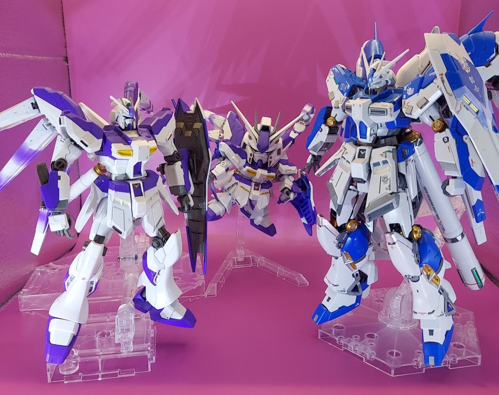 我が家のHi-νたち左から、HG, BB, RG