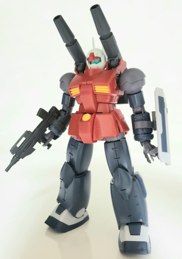 試しにリバイブ版ガンキャノンにオリジン版の手足を付けてみた状態。リバイブ版ガンキャノンは細すぎると思うので、このバランスも悪くはないですね!