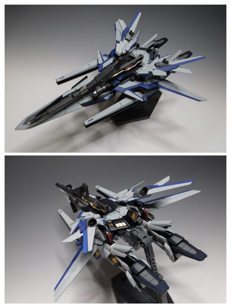 【ウェイブライダー形態】・シールドを小型化したことで変形は やり辛くなりましたが、一応可能です。