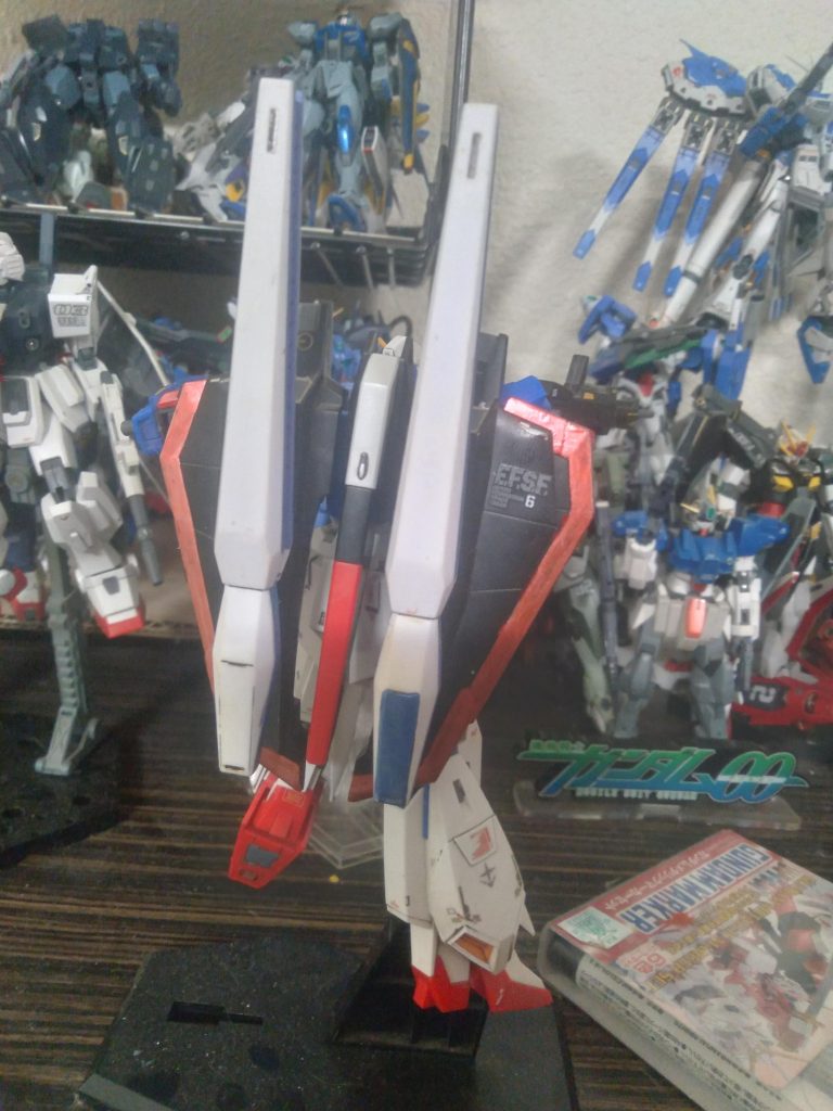 Here is a back view. One of them I used a metallic blue gundam marker on. I haven't done the other one yet