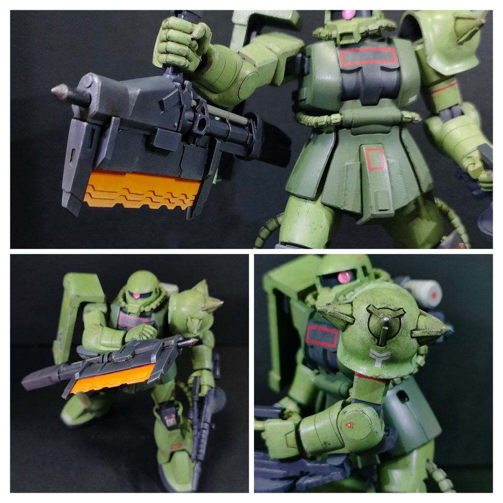 右手に持っているのは複数刃加熱振動式切断装置を取り付けたパイルバンカースパイクアーマーは補強入り