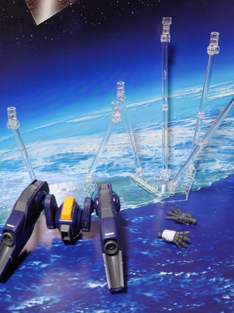 HGTWFM 1/144 ミラソウル社製フライトユニット装備、水星の魔女 ウェポンディスプレイベース–2枚目/制作者：黒井 響介